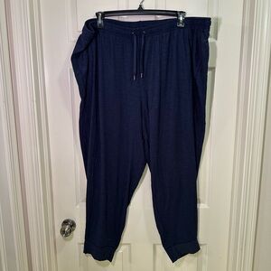 Old Navy Active Breathe On Joggers Plus Size 3X Navy Blue Stretch Pockets Lounge